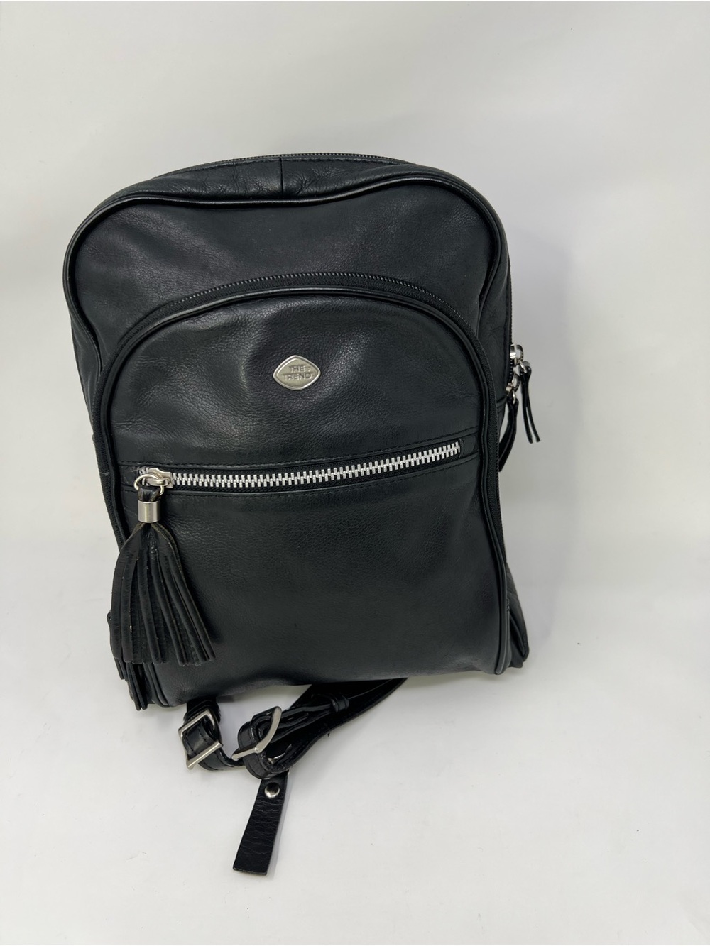 The Trend Black Leather Backpack